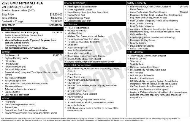 2023 GMC Terrain SLT